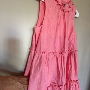 Vince Camuto Pink Ruffle Casual Dress